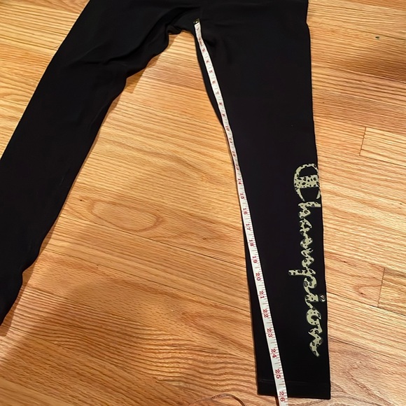 Champion black leggings with cheetah bring wait and wording comfy leggings soft - Picture 3 of 11
